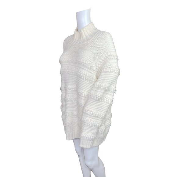 Lou & Grey Ivory Snow Bird Chunky Knit  Sweater Alpaca Blend Size Large - Picture 7 of 10